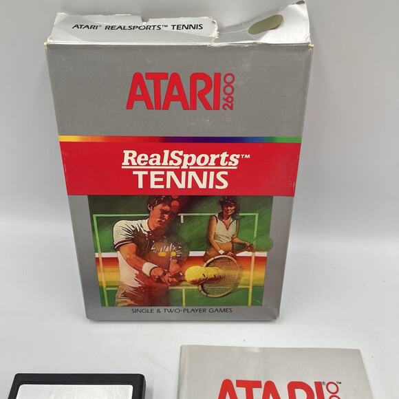 RealSports Tennis - Atari 2600 - Box, Manual, Cartridge - Picture 2 of 11